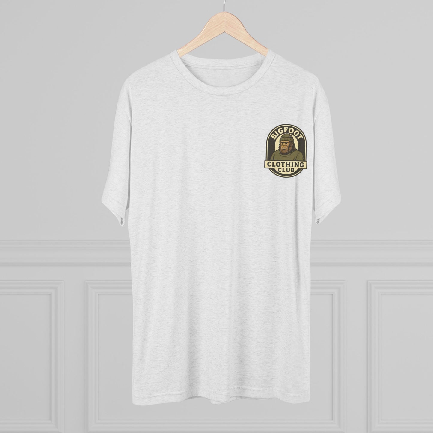 Unisex Tri-Blend Crew Tee with Bigfoot and USA Theme